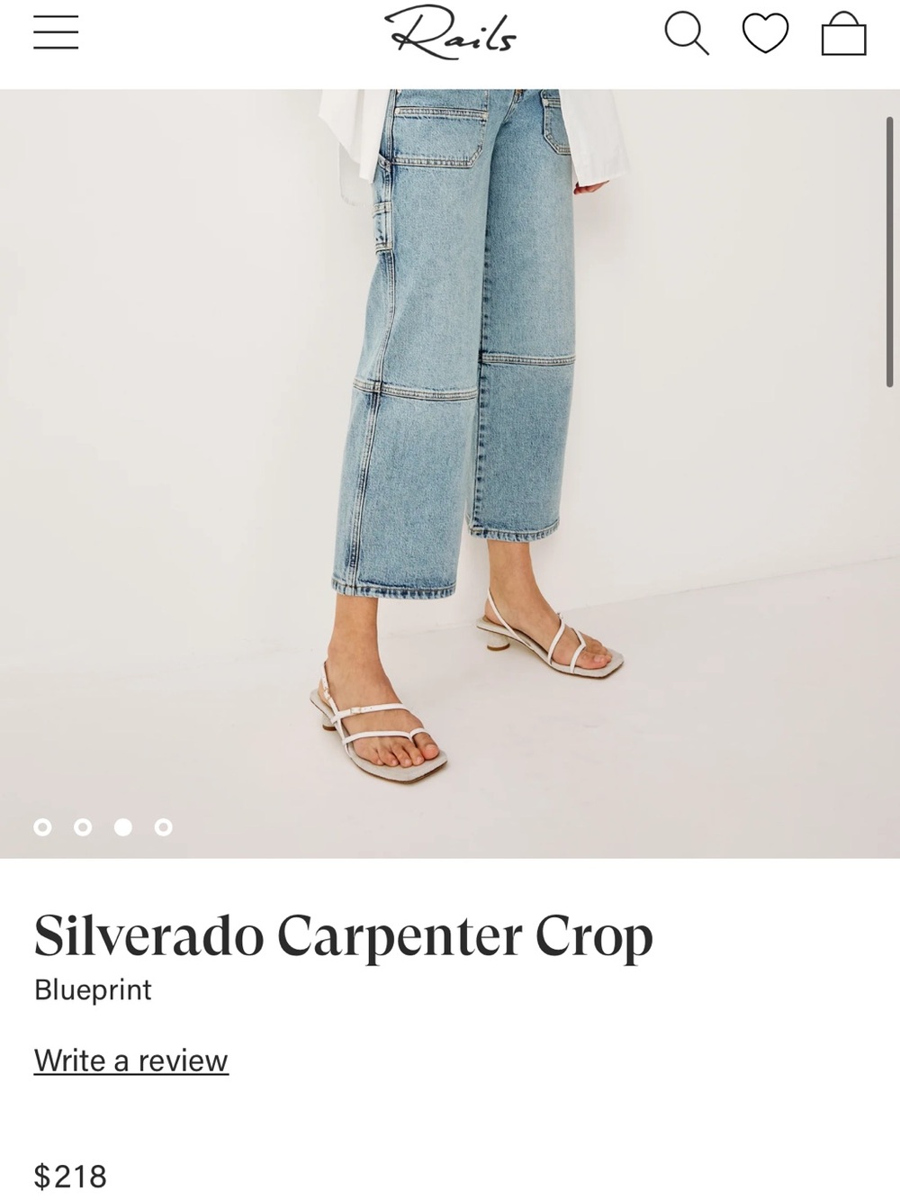 Rails Denim Silverado Carpenter Crop Jeans - Picture 5 of 16